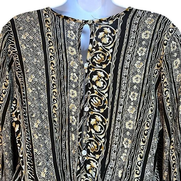 HONEY PUNCH Shorts Romper Black and Browns Deep Sexy V-Neck Size S - Picture 12 of 16